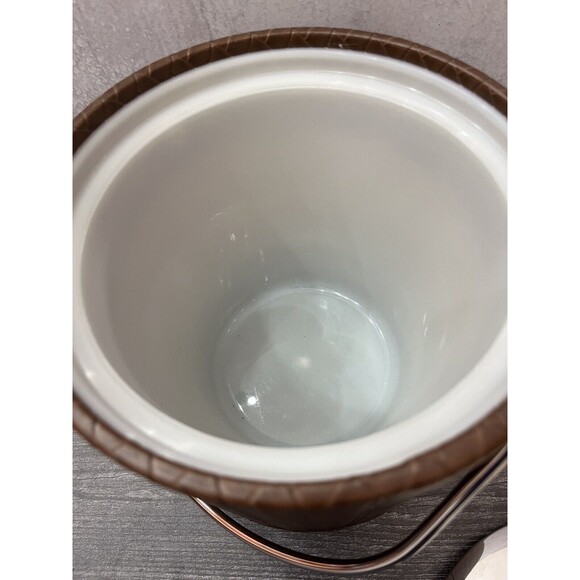 Kraftware Ice Bucket Brown  Vintage 1960's Retro Bar-Ware Mid Century Modern - Picture 7 of 10
